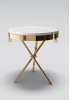 Bara Side Table Dia50cm - Stone top